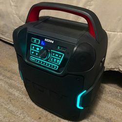 Ion Pathfinder 320 All-Weather Bluetooth Party Speaker – 200W, 320° 5-Speaker Sound, 100hr Battery, LED Lightsu
