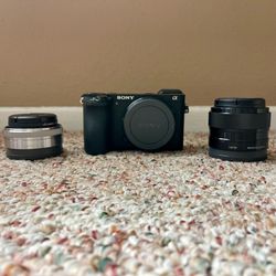 Sony a6500 camera + two (2) lenses