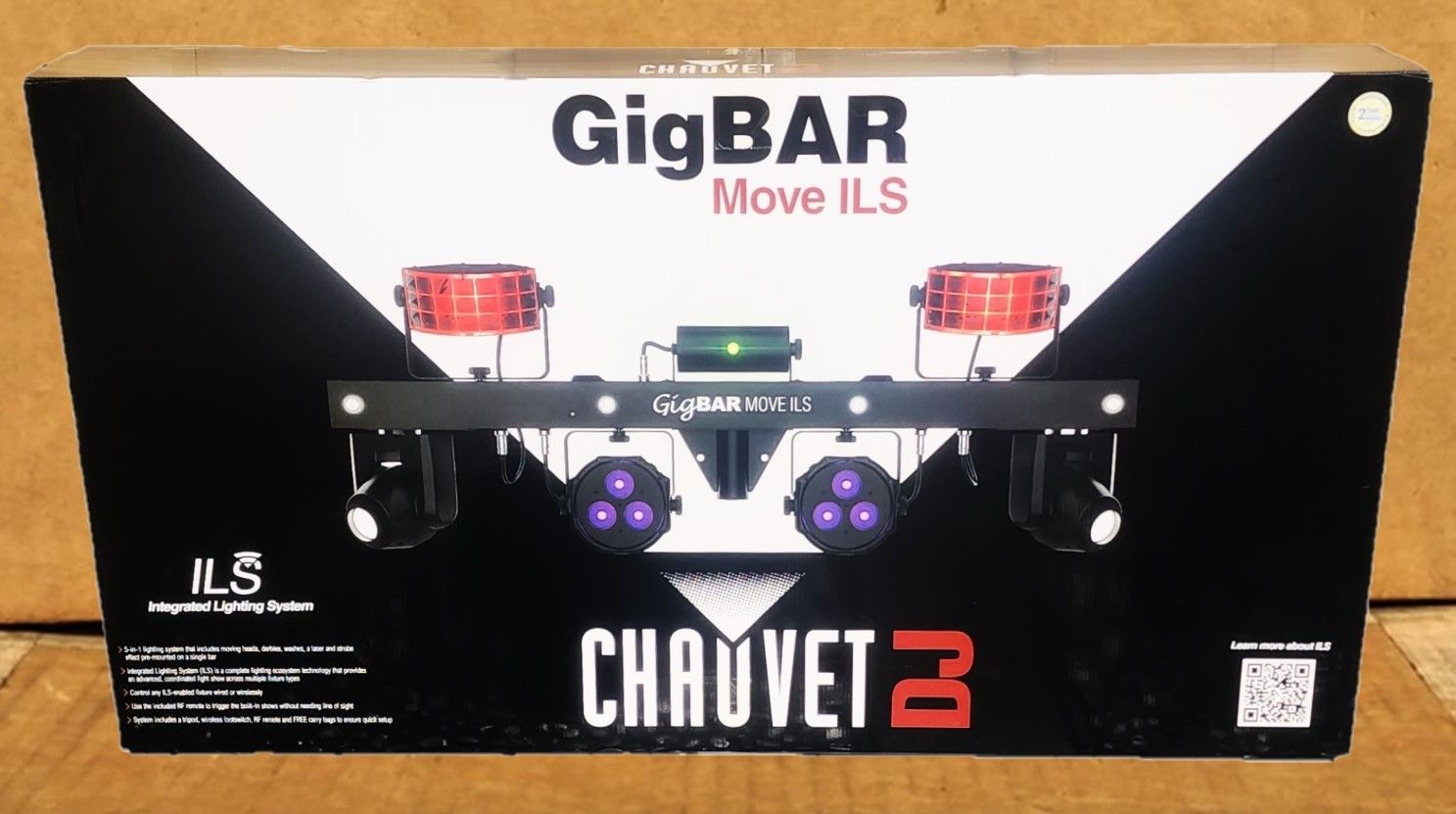 Chauvet DJ Gigbar Move ILS Carrying Case & Tripod Stand Laser Light Led Strobe Derby FX UV Blacklight Moving Heads Sound Activated Complete Lighting