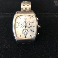 Men’s  Marc Ecko Chronograph Watch - Heavy Bold Stainless Steel Case and Band- Beautiful Silver tone Dial - Cool Man’s or Unisex Design