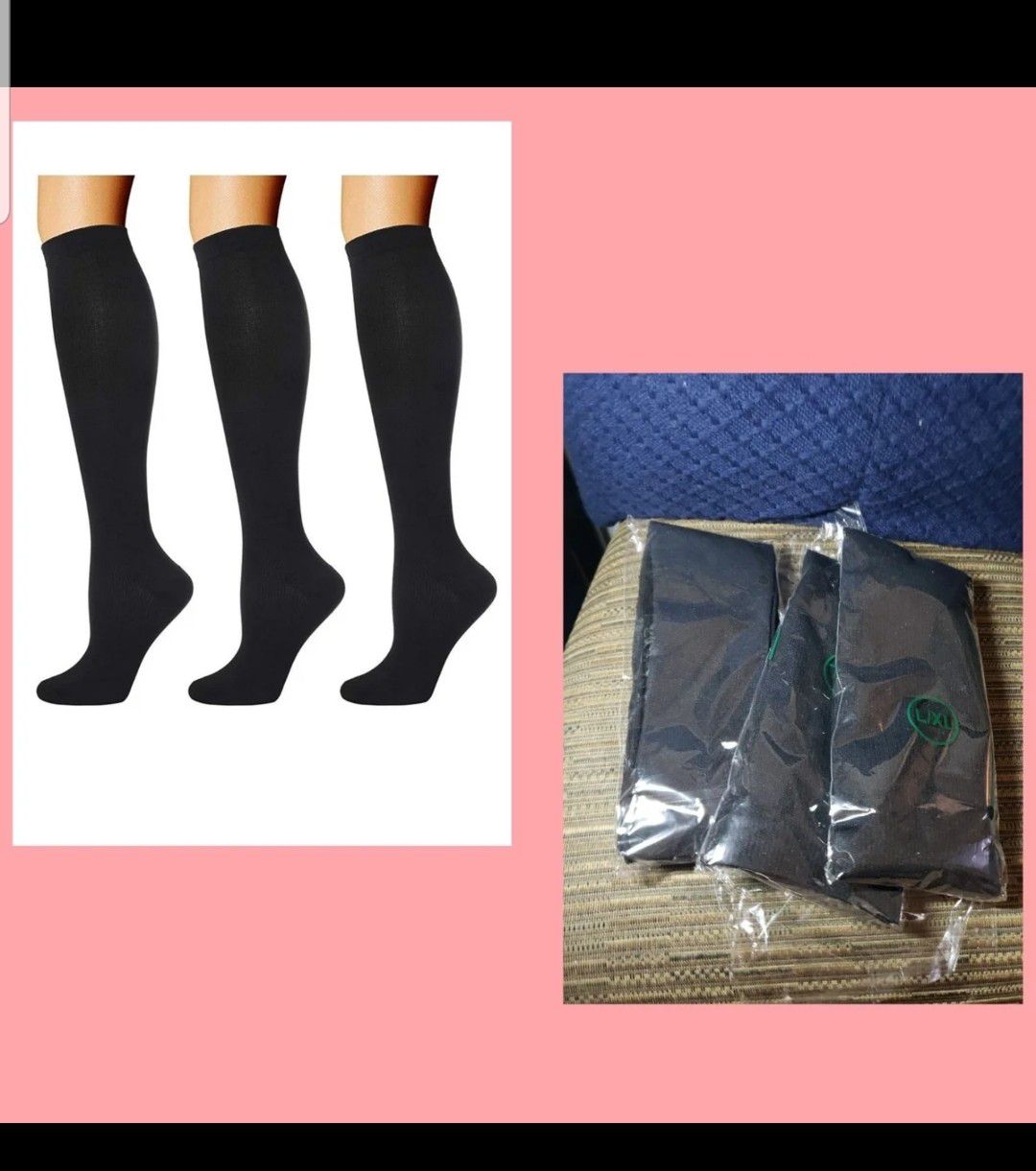 3 Pairs Compression Socks (L/XL)