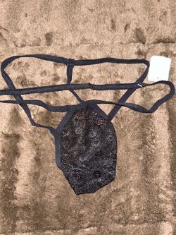 Black lace men’s thong