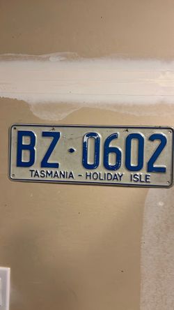 Tasmanian License plate