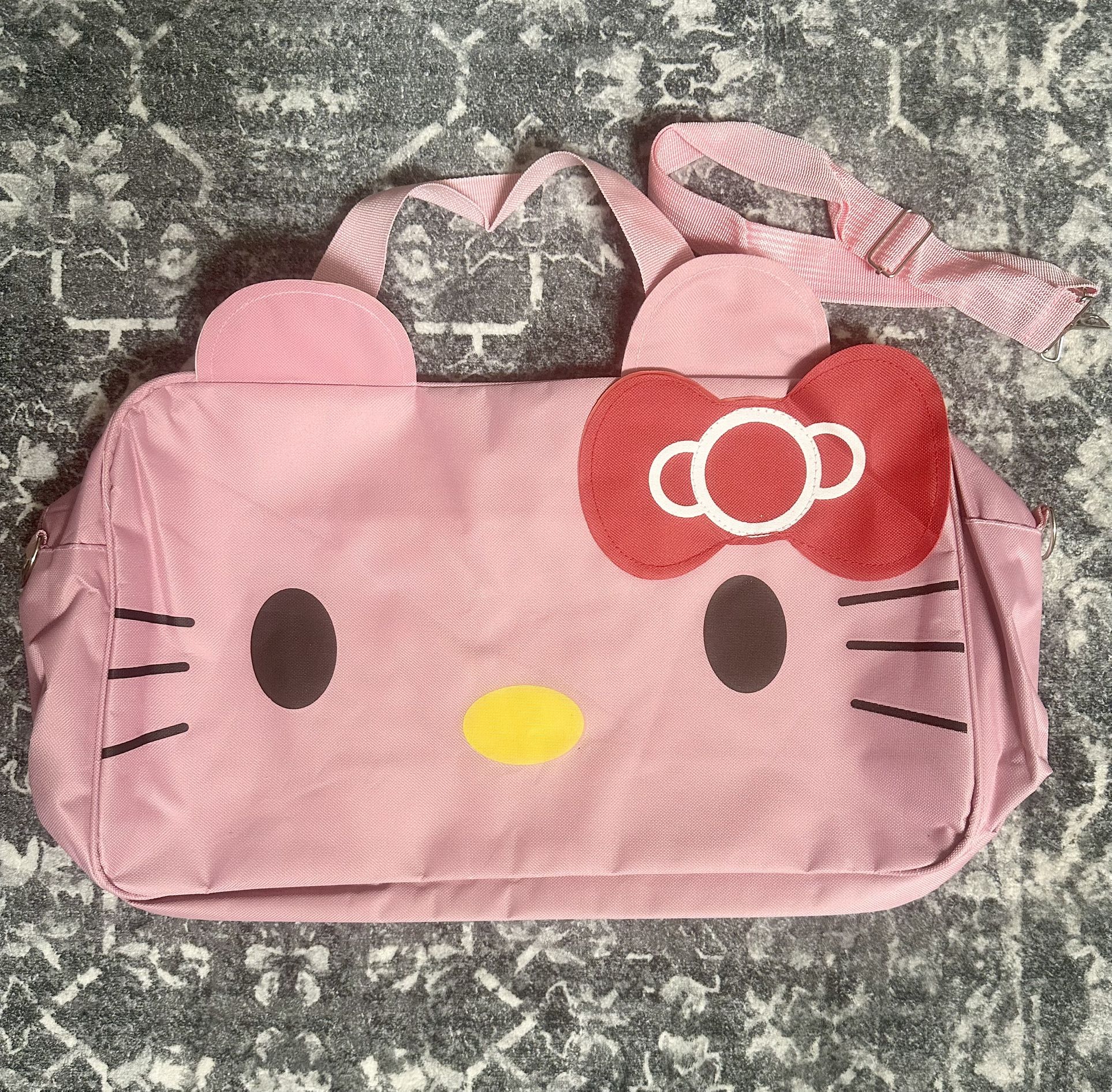 New In Bag /SANRIO /PINK/ - HELLO KITTY / XX-LG DUFFEL BAG/ W/ ADJUSTABLE STRAPS // MEASUREMENTS IN PICTURES