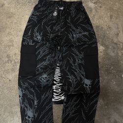 Breathedivinity Nightstalker Ghost Camoflauge Cargo Track Pants (Size M - Midnight)