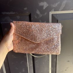 Rose Gold Glitter Bag 
