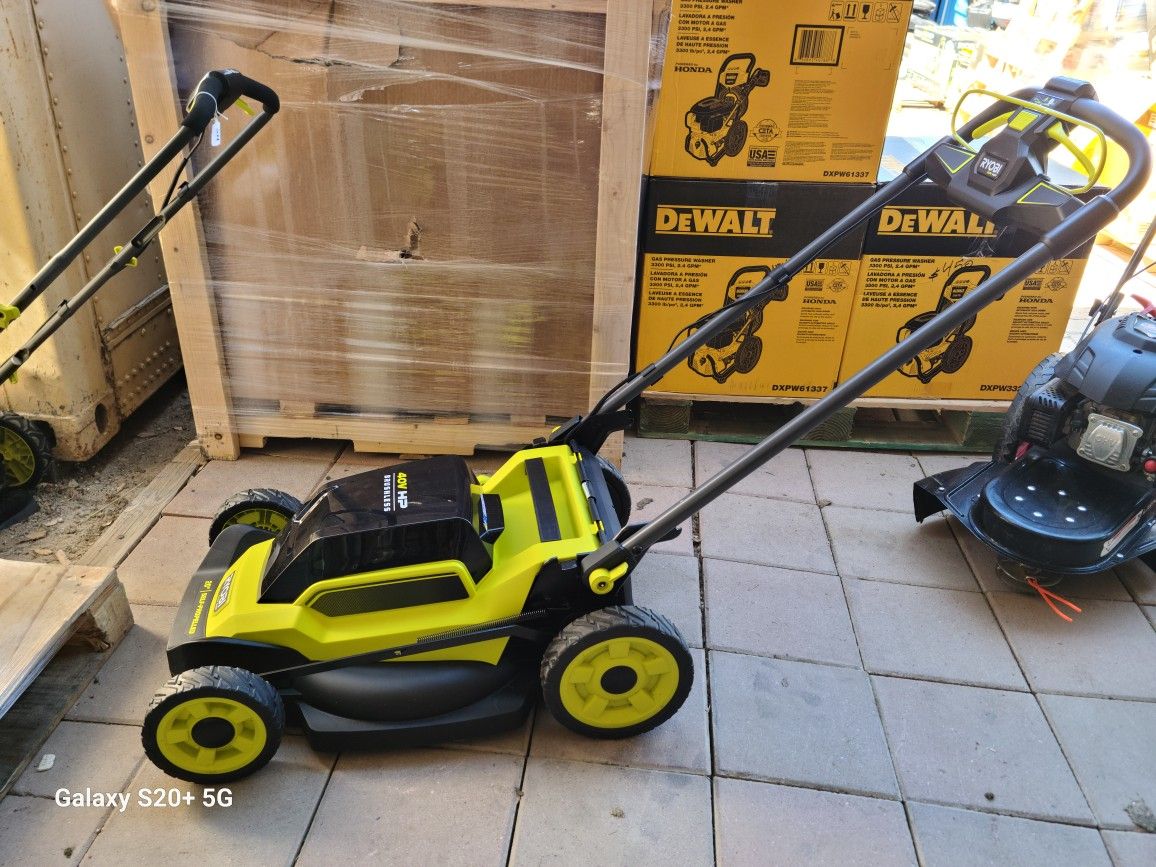 Ryobi 40v Hp Brushless 20-in Cordless Electric Battery Walk Behind Self Propelled Mower 