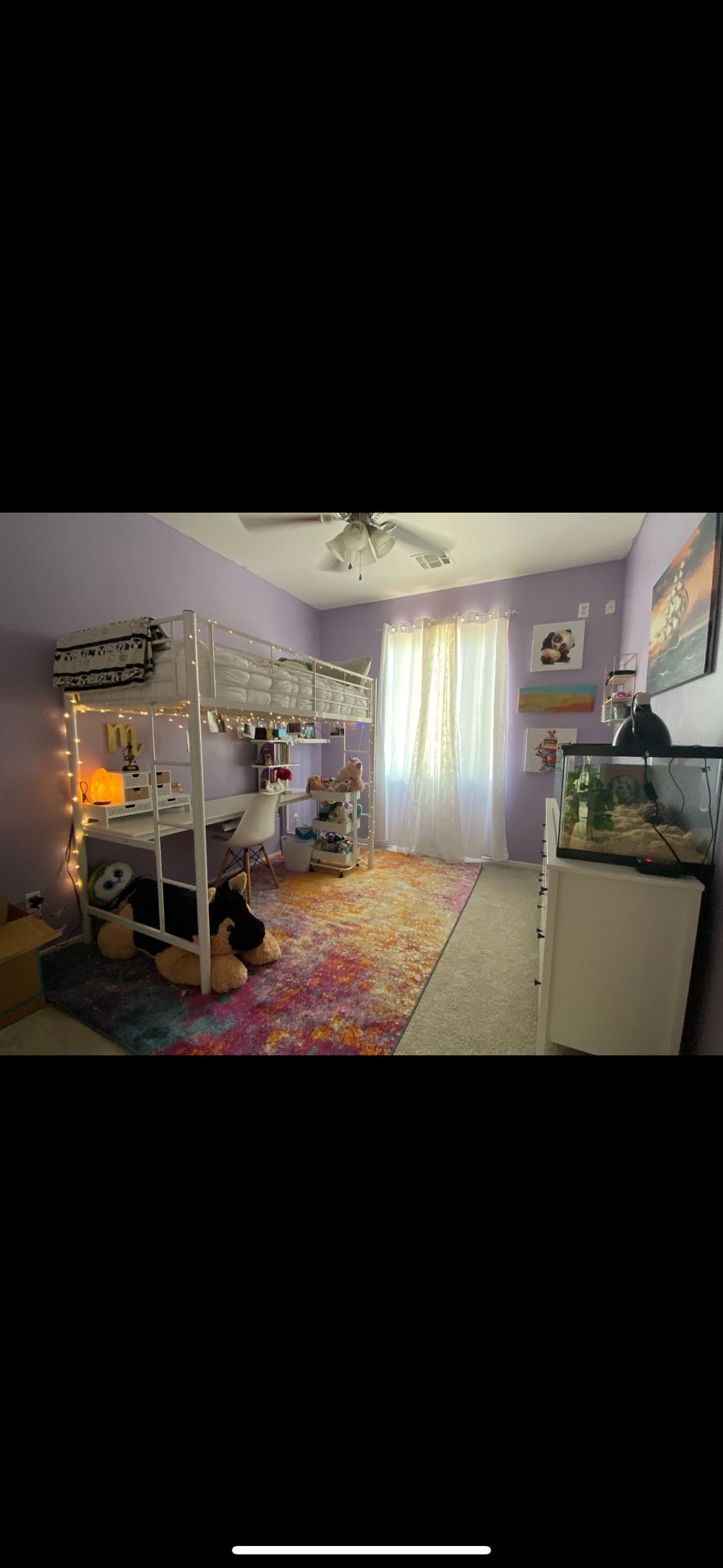 Loft bed with desk