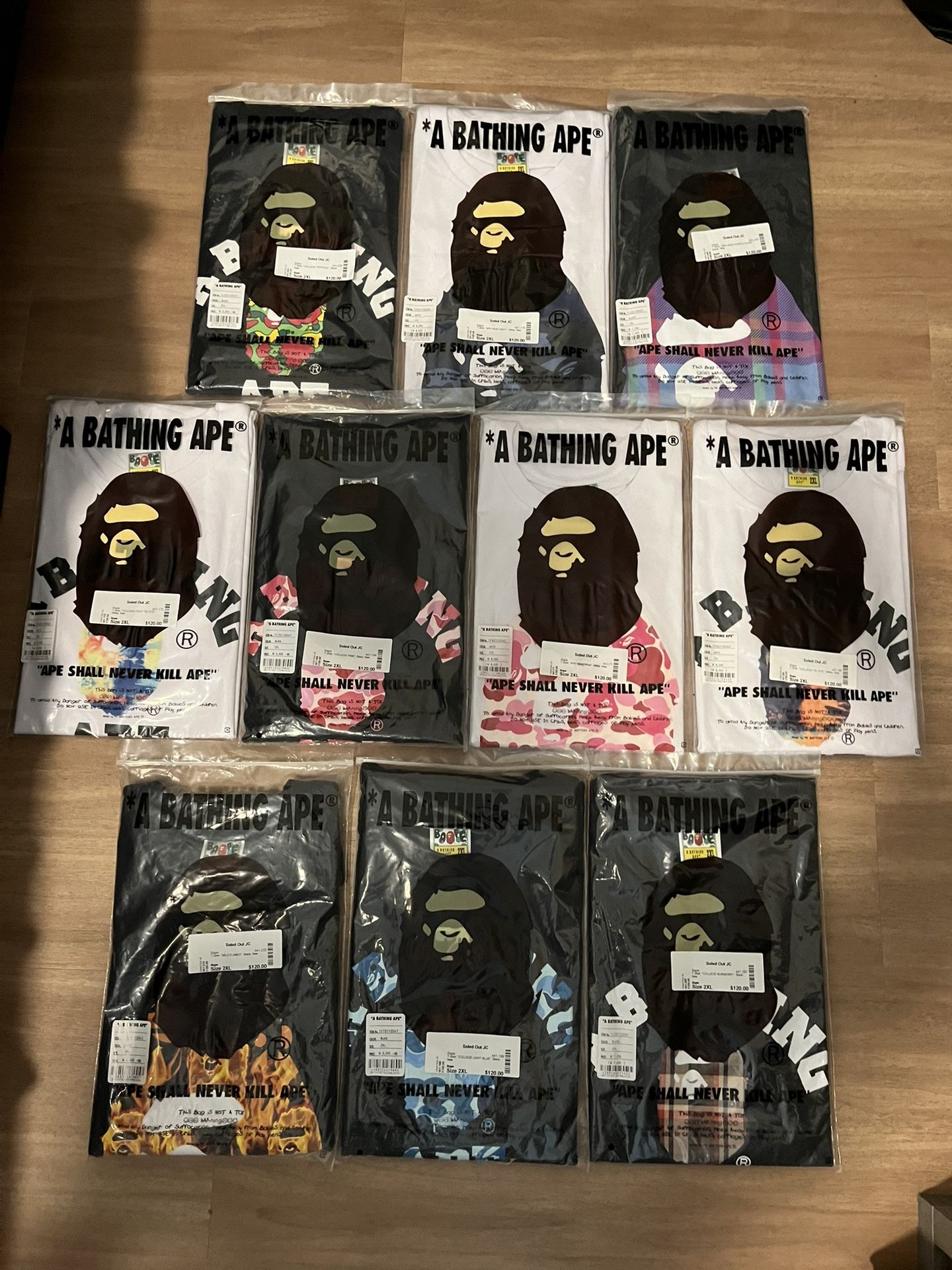 Bape Tees Size 2XL Brand New