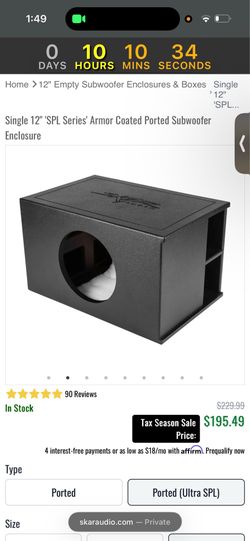 12inch subwoofer box