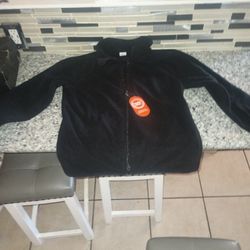 Boys Micro Fleece Jacket Color Black Size 14- 16 Extra Large