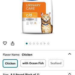 Hill's Prescription Diet c/d Multicare Urinary Care with Chicken Dry Cat Food, Veterinary Diet,