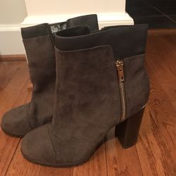 Juicy Couture Gray Suede-look Ankle Boots