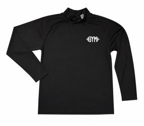$15 for 2 - Men's High-Neck Compression Shirt, Long-Sleeve Gym Top with Dumbbell Logo, Quick-Dry & Elastic, Ideal for Fitness, Running, Riding