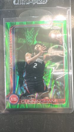 2025-26 Topps Chrome Update #6 Cade Cunningham Green Refractor /99