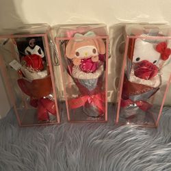 ♥️♥️♥️BONITOS PEQUEÑOS BOUQUETS DE HELLO KITTY Y AMIGAS