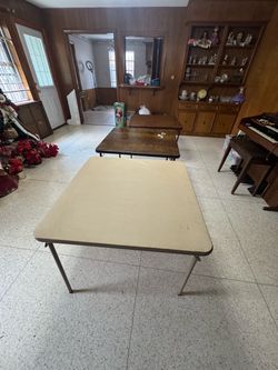 Set of 5 Square Folding Card Tables
