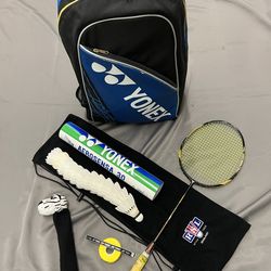 Victor Brave Sword 1S Badminton Racket With Bag Shuttlecocks New Grip Tape