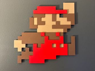 Mario 8bit Wall Art