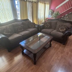 Living Room Sofa Set With Table 