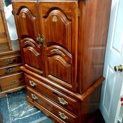 Pine Bedroom Armoire / Wooden Rustic Pine Armoire / Quality Furniture 