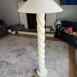 Postmodern TYNDALE 1980s SPIRAL TWIST Floor Lamp