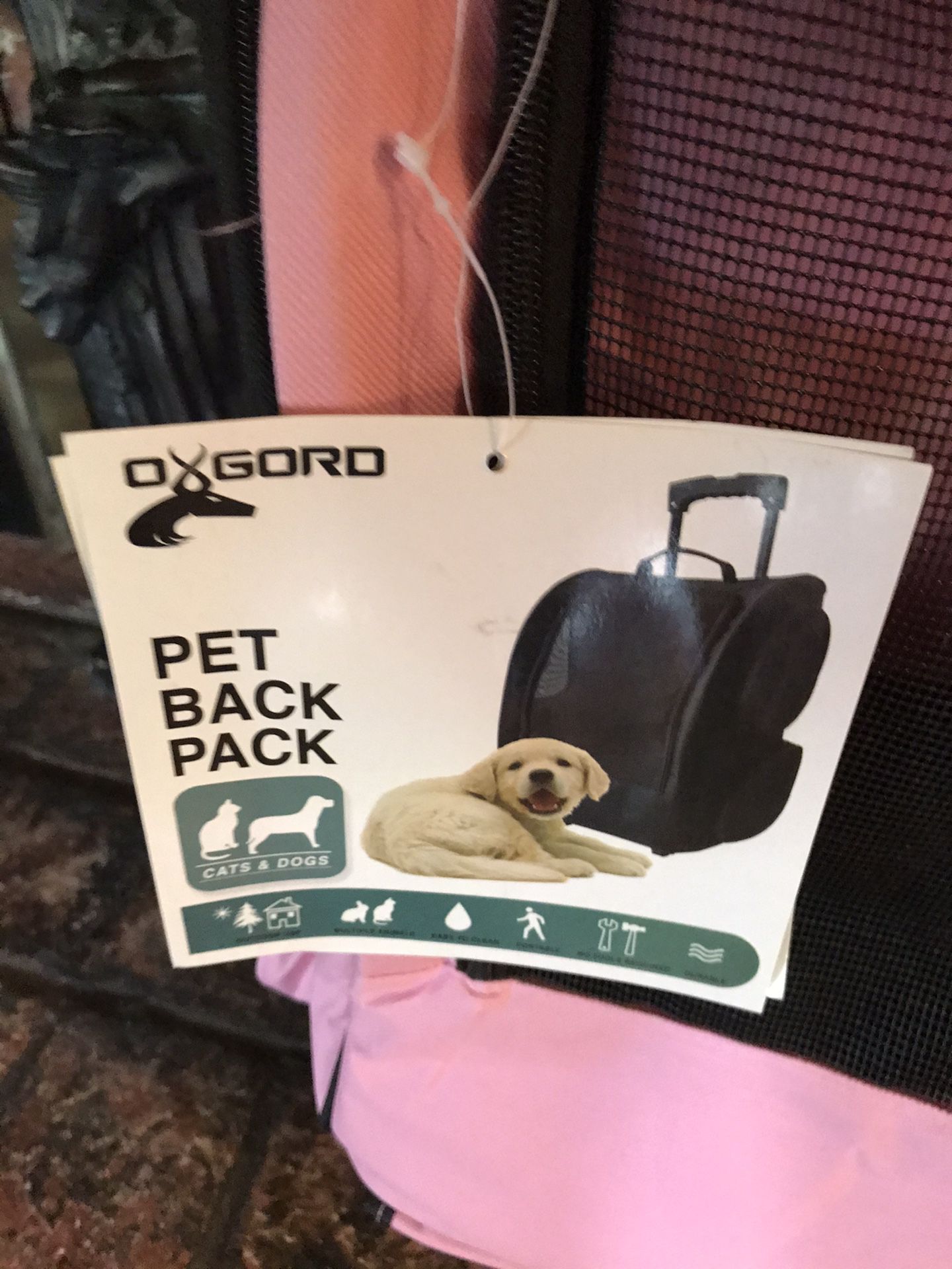 Pet backpack/ rolling travel carrier