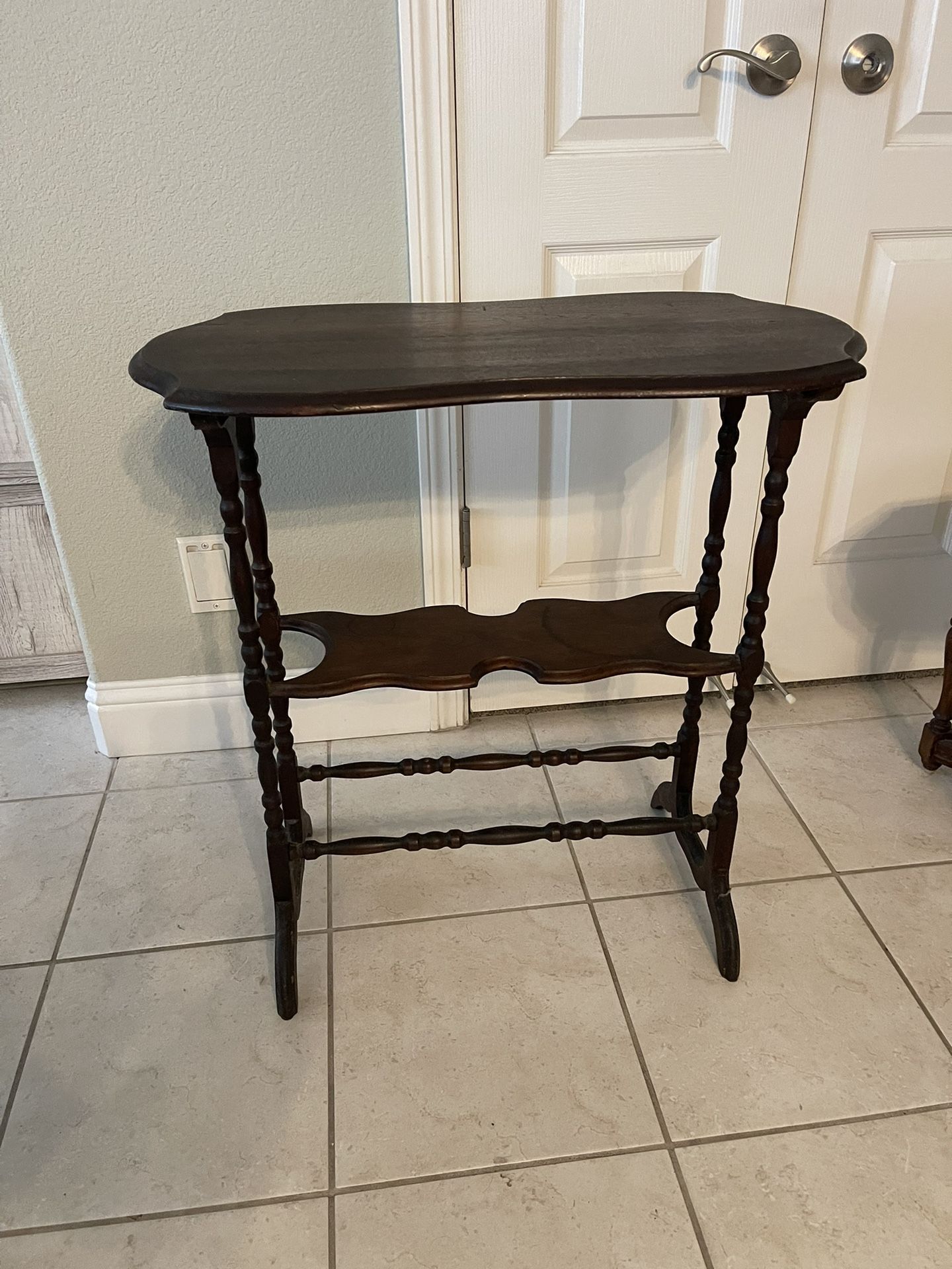 Tall Antique Side End Table