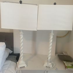 White Lamp Base and Shade