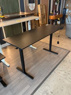 63” Black Electric standing desk rising desk office desk work desk sit or stand desk