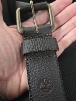 Brand New With Tag Dark Brown Timberland Men's B75425 Leather Belt Sz. S
