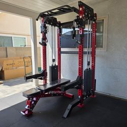 Vesta Pro Series 2in1 Squat Rack | Functional Trainer | 400lb Weight Stack | Commercial Grade | Gym Equipment | FREE DELIVERY🚚 🔴
