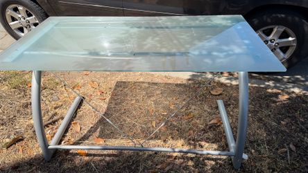 Glass top desk