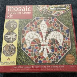 Milestones Mosaic Stepping Stone Kit, Makes a 12-Inch Stone