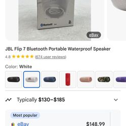 JBL Flip 7 Speaker (white)
