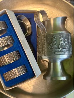Vintage Norwegian Pewter Set