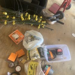 Electric fence with several controls caps, wires and everything you need. Just the three controls alone we’re about $300. 