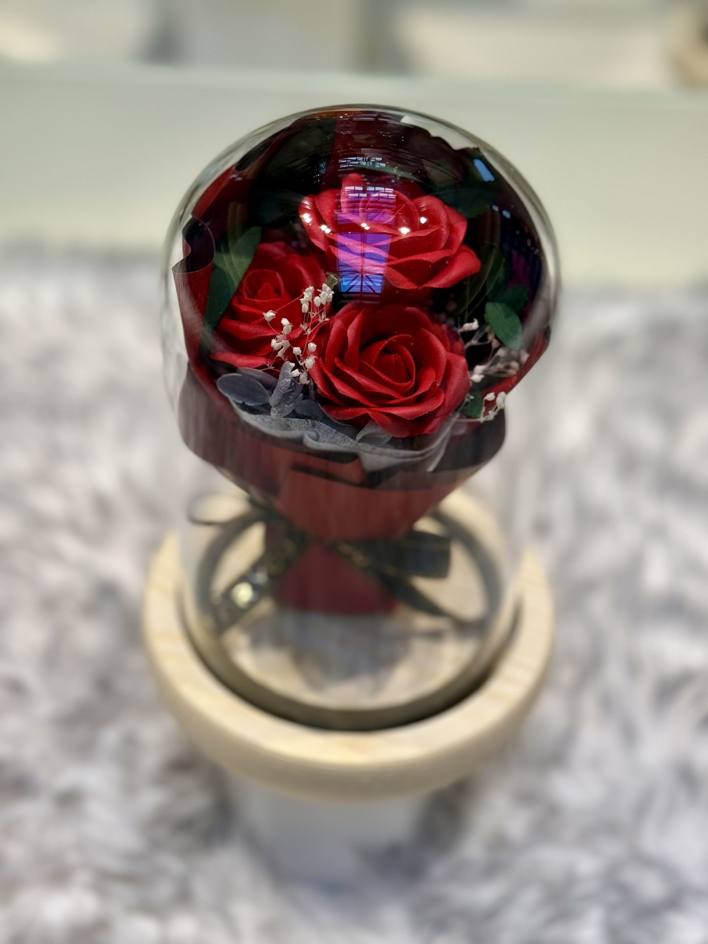 Flower Bouquet In Glass bottle 