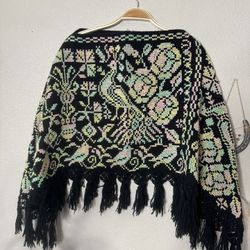 Mañanita Artesanal Bordada En Punto De Cruz 