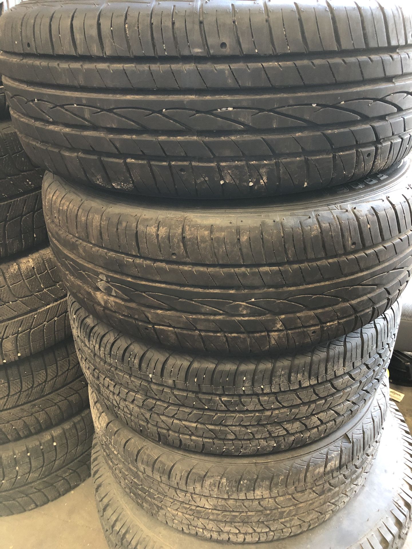 215/60/15, set of used tires, 80% good