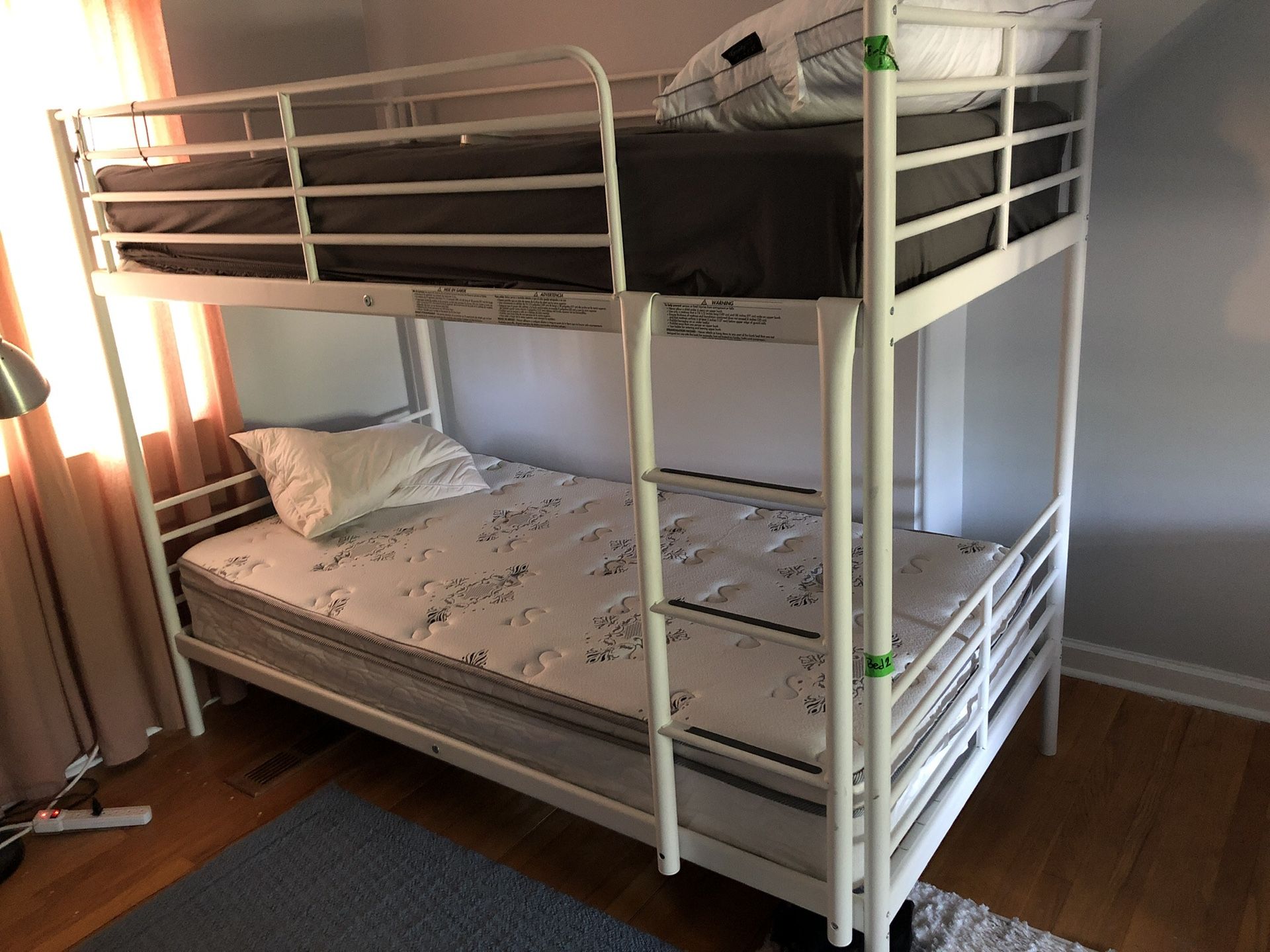 Bunk bed mattresses included