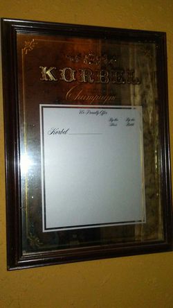 Vintage korbel champagne mirror