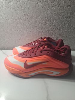 Nike Low-Top Basketball Sneakers Orange Maroon