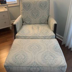 Ethan Allen Chair and Ottoman