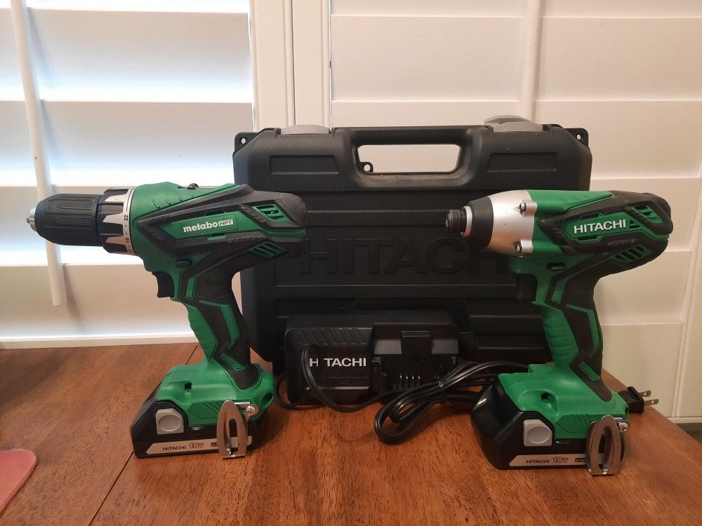 Hitachi / Metabo 18v drill + impact driver