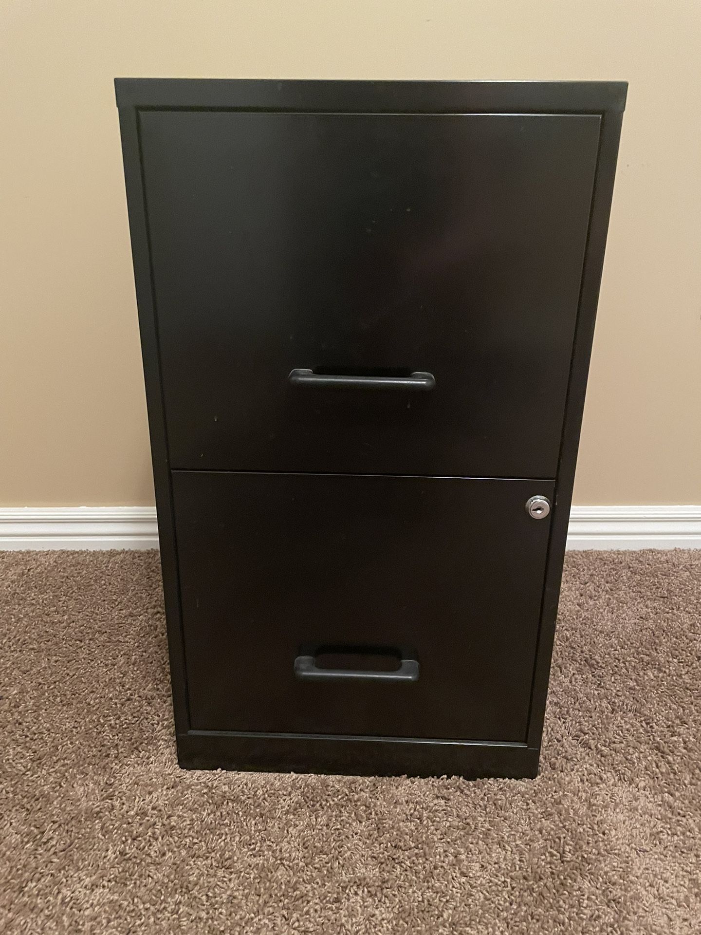 Black Two-Drawer Filing Cabinet
