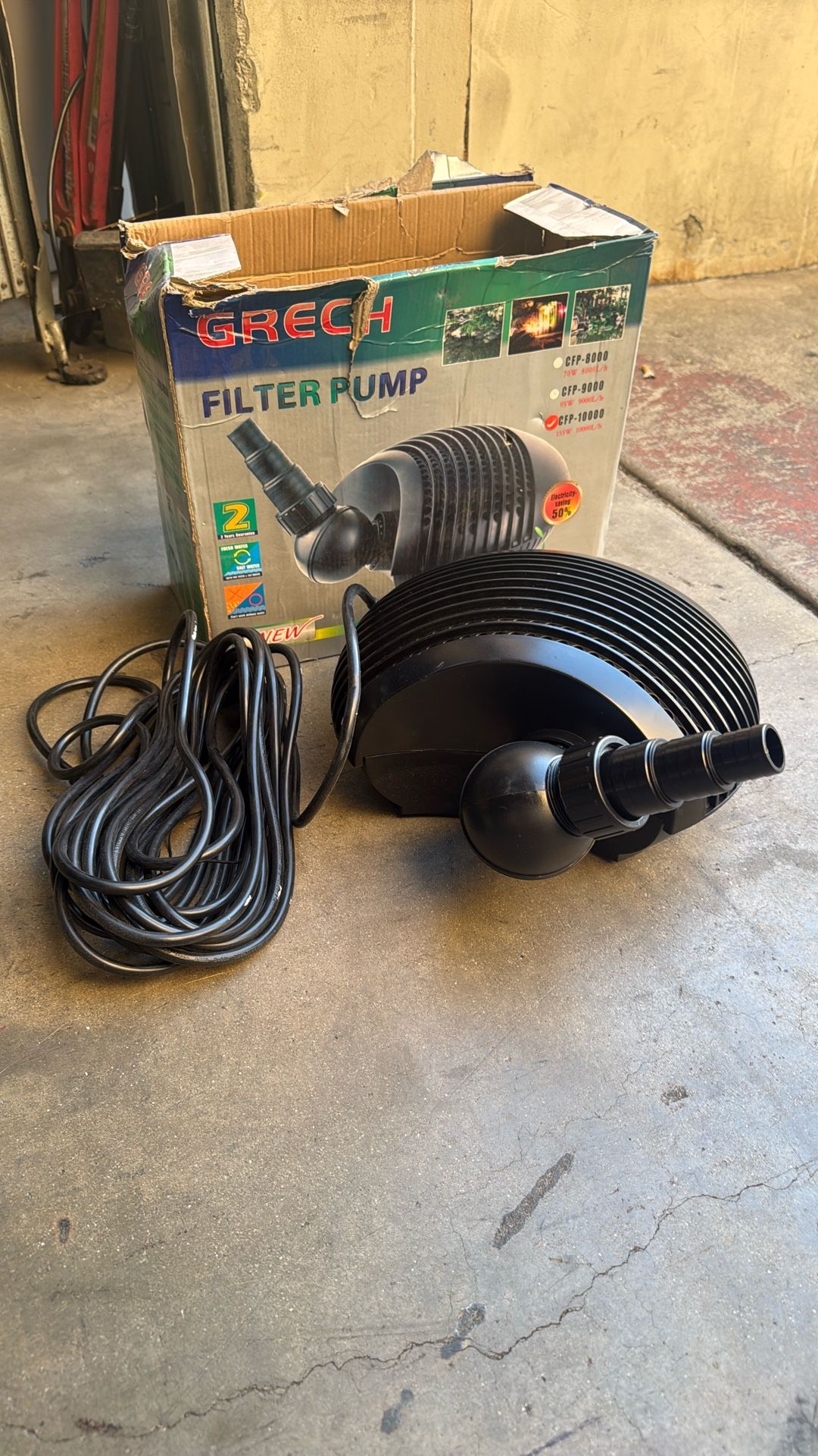10000L/H Submerge Koi Pond Aquarium Filter Water Pump 155watt 110volt