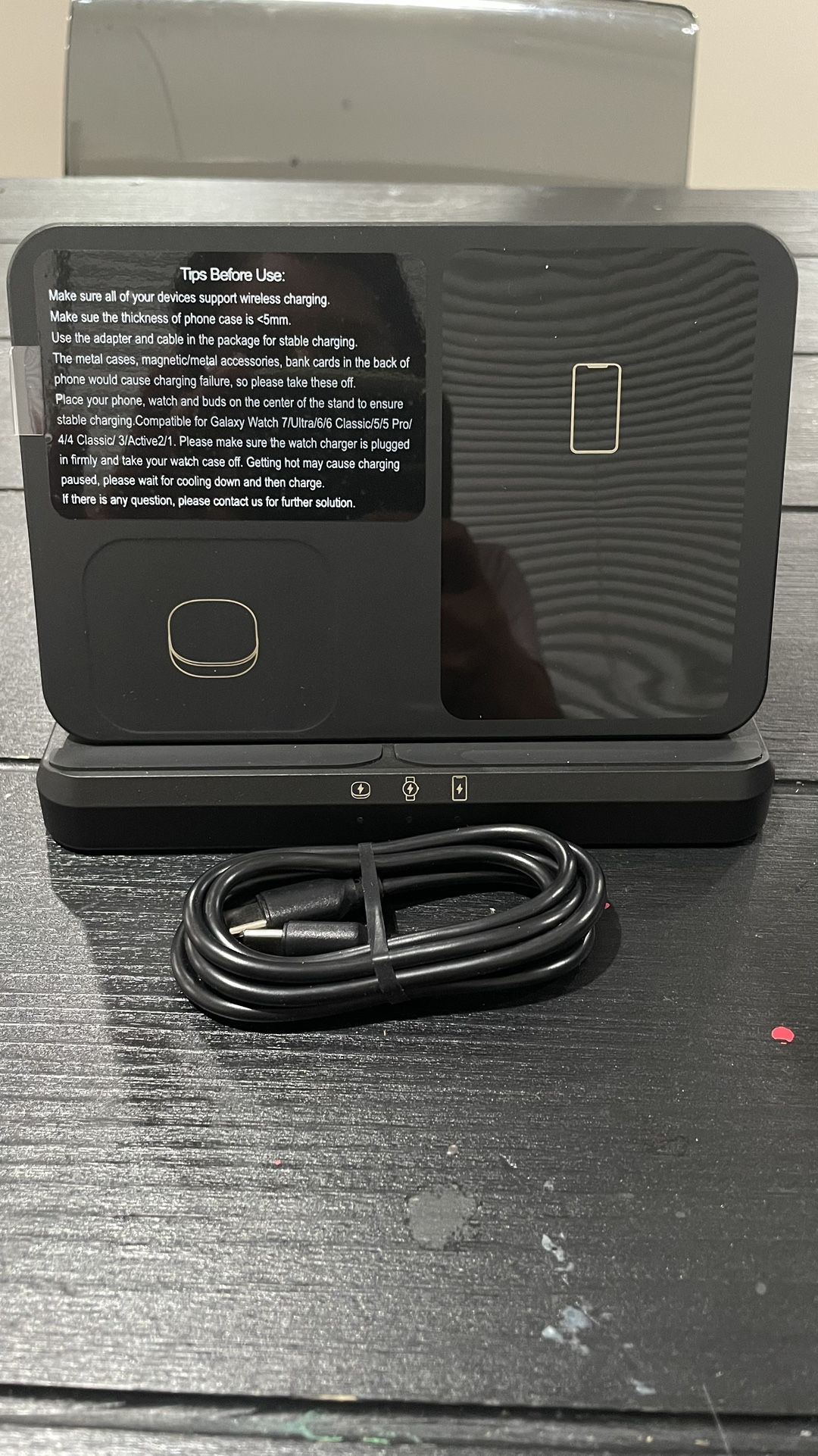 EGV Wireless Charger for Samsung Galaxy S25 Ultra S24 S23