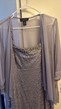 Silver night elegant dress