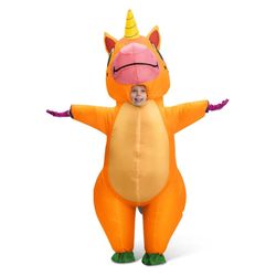 Spooktacular Creations - Puff Me Up Inflatable Full Body Unicorn -Child (7-10 yrs)
